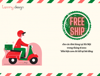 Tanmy Design miễn phí vận chuyển trong tháng 8/2021